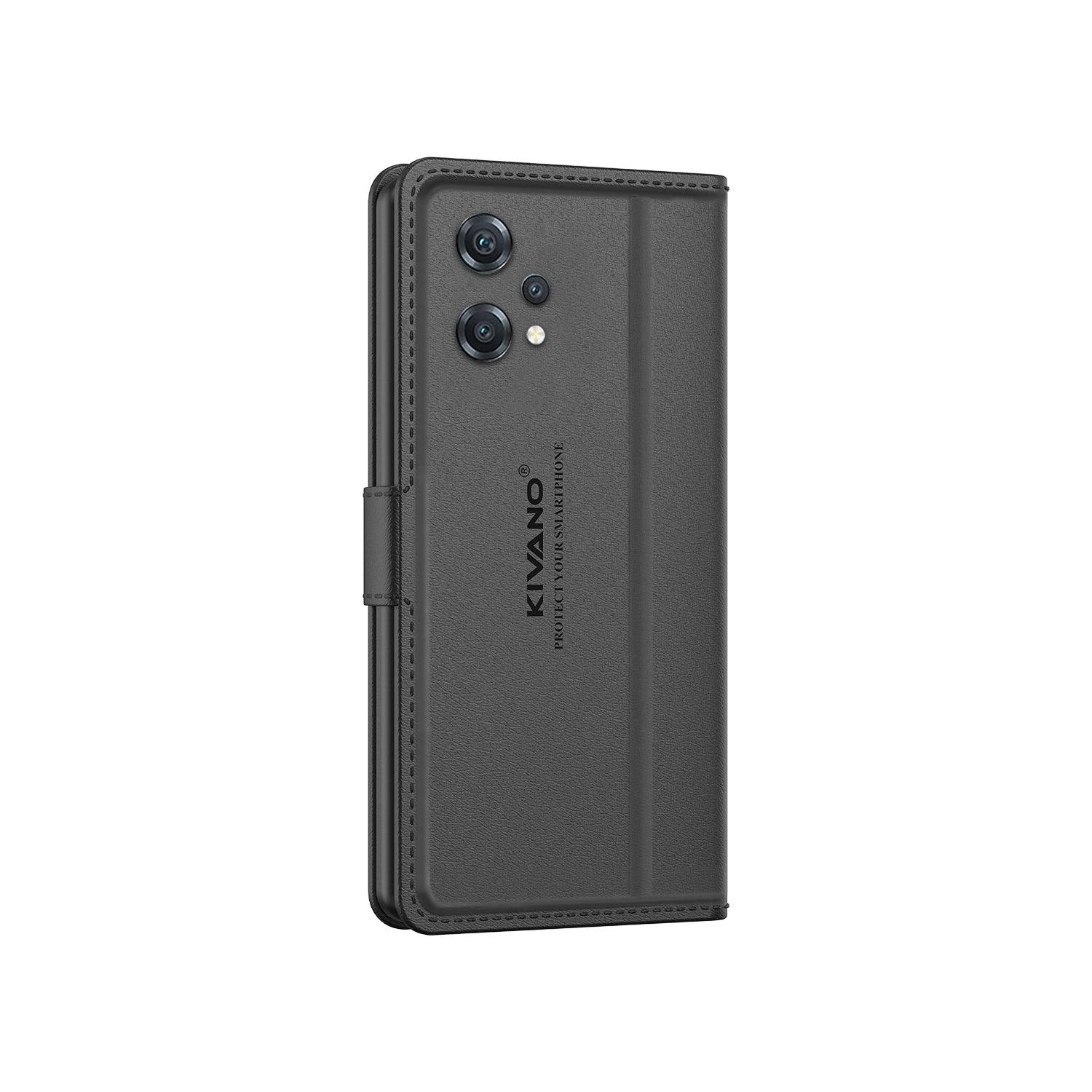 Leather Wallet Case for OnePlus Nord CE 2 Lite 5G ?Stylish Flip Folio Cover with Card Holder, Stand -KIVANO LUXE - Aibex