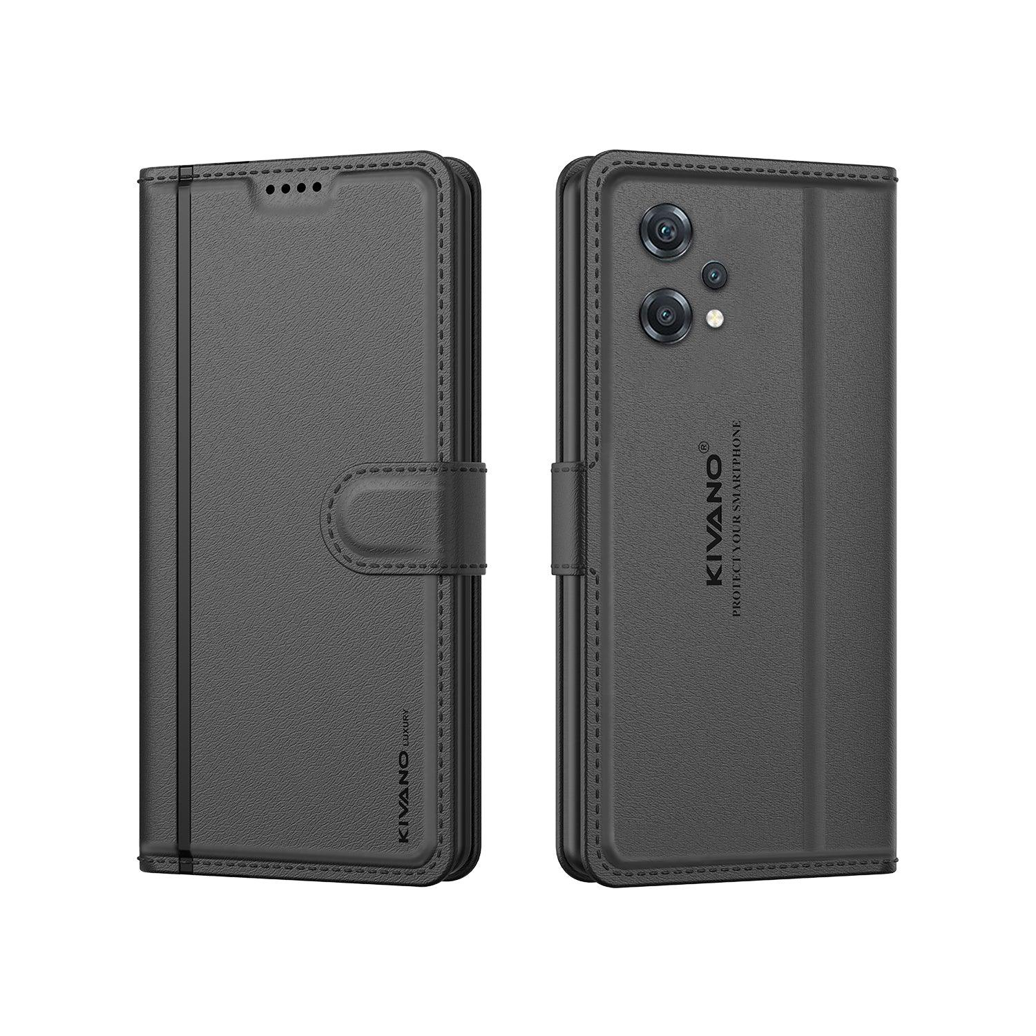 Leather Wallet Case for OnePlus Nord CE 2 Lite 5G ?Stylish Flip Folio Cover with Card Holder, Stand -KIVANO LUXE - Aibex