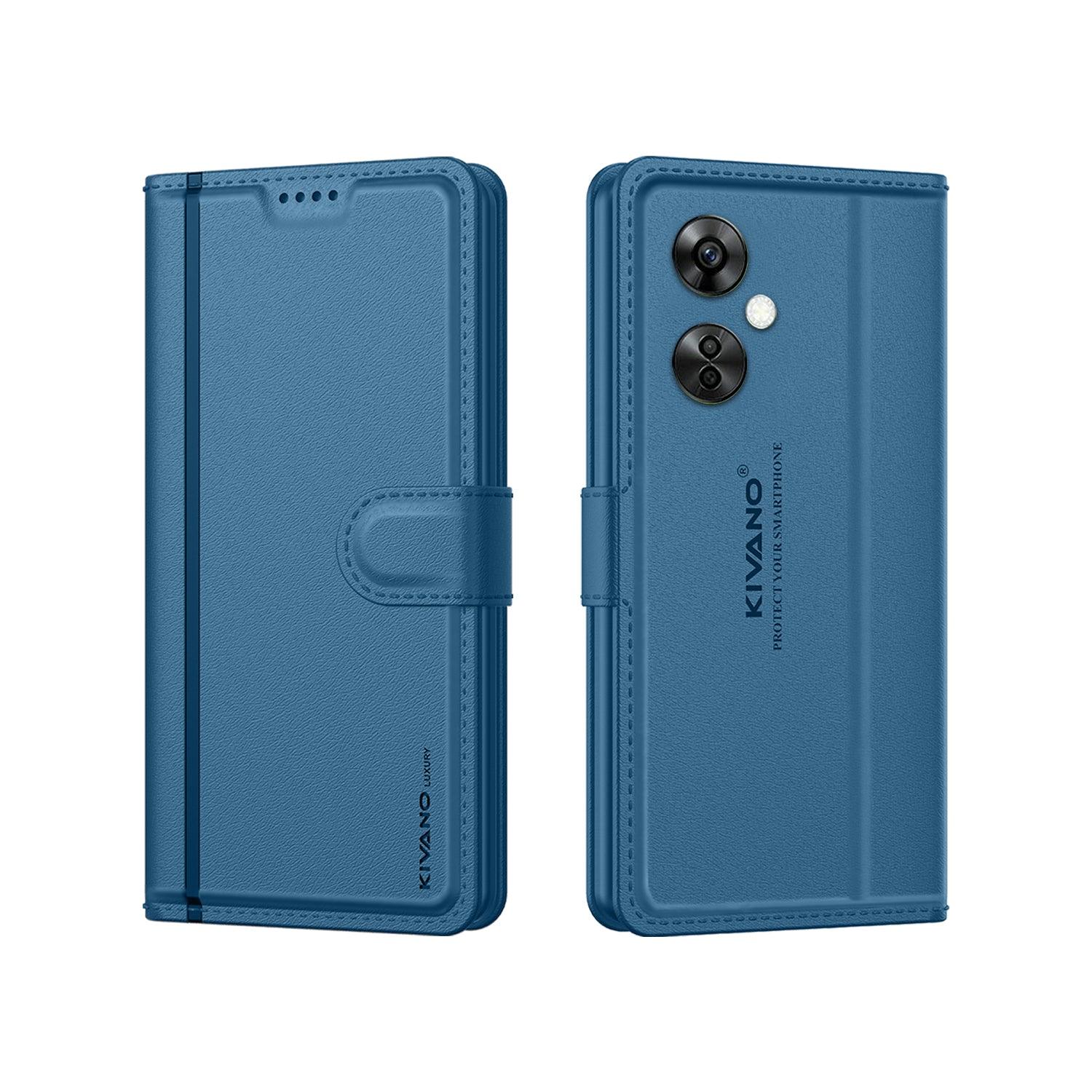 Leather Wallet Case for OnePlus Nord CE 3 Lite 5G ?Stylish Flip Folio Cover with Card Holder, Stand -KIVANO LUXE - Aibex