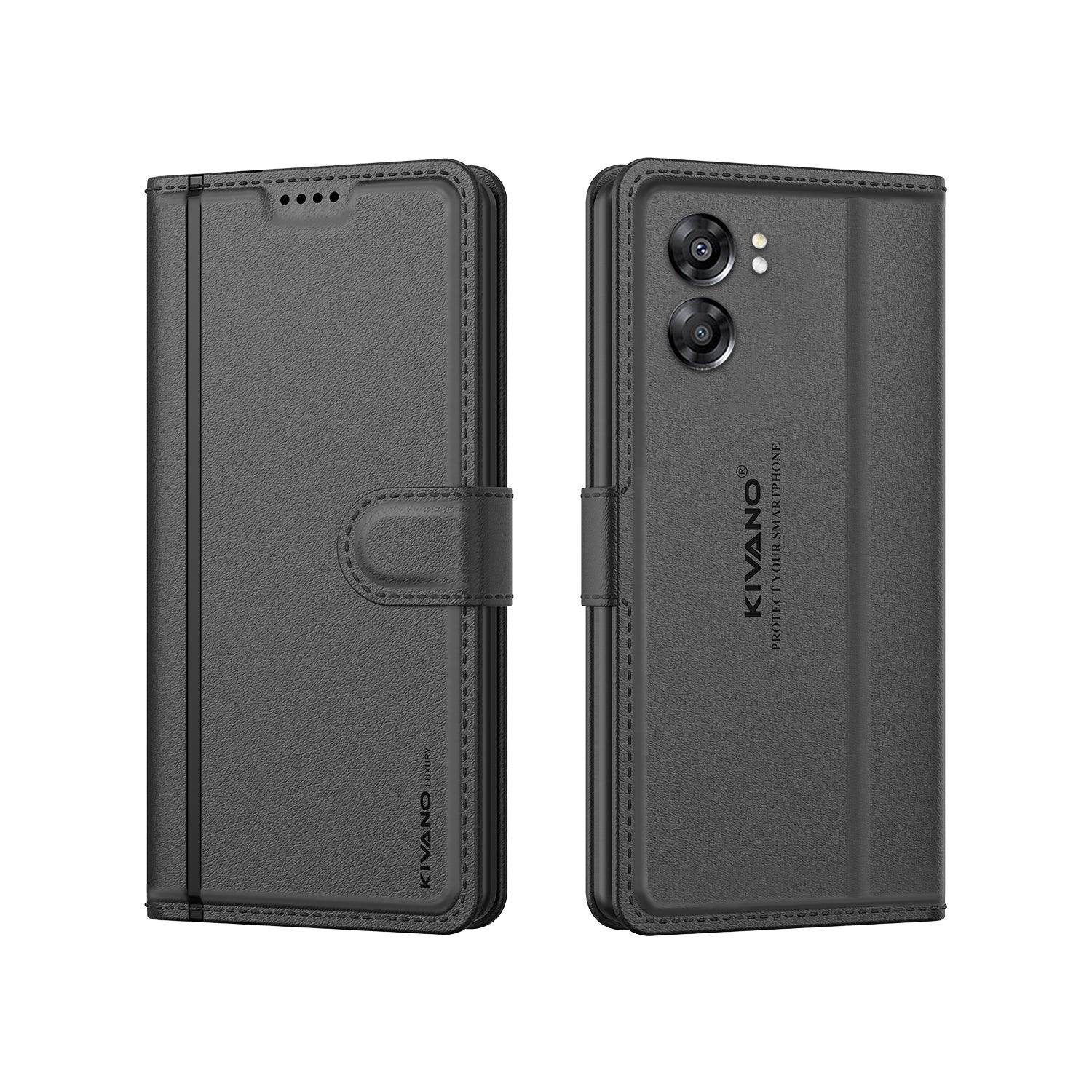 Leather Wallet Case for Oppo A57 4G (2022) / Oppo A77S / Oppo A77 ?Stylish Flip Folio Cover with Card Holder, Stand -KIVANO LUXE - Aibex