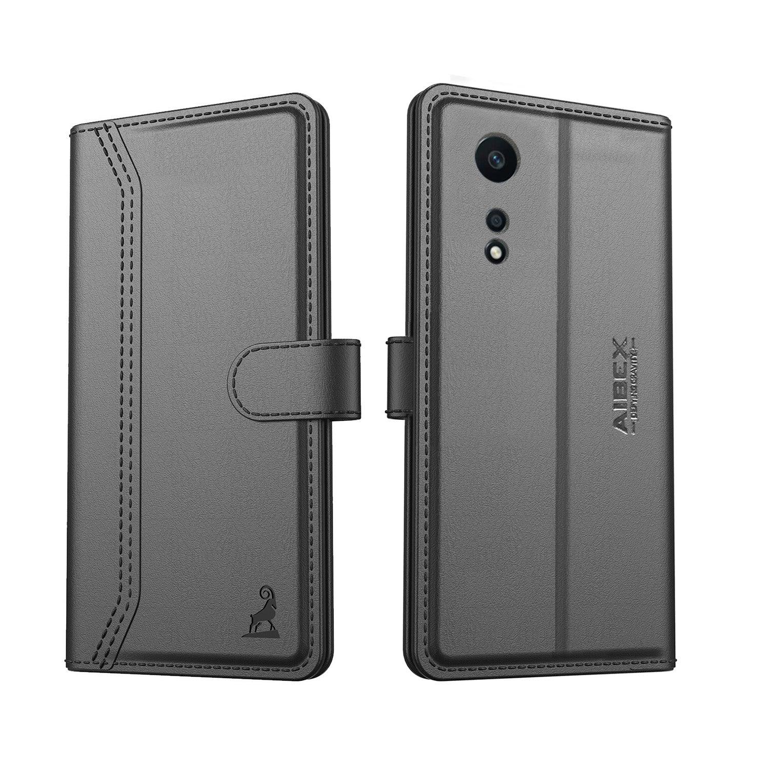 Oppo A58 4G Aibex PU Leather Flip Cover Foldable Stand & Pocket Magnetic Closure - Aibex