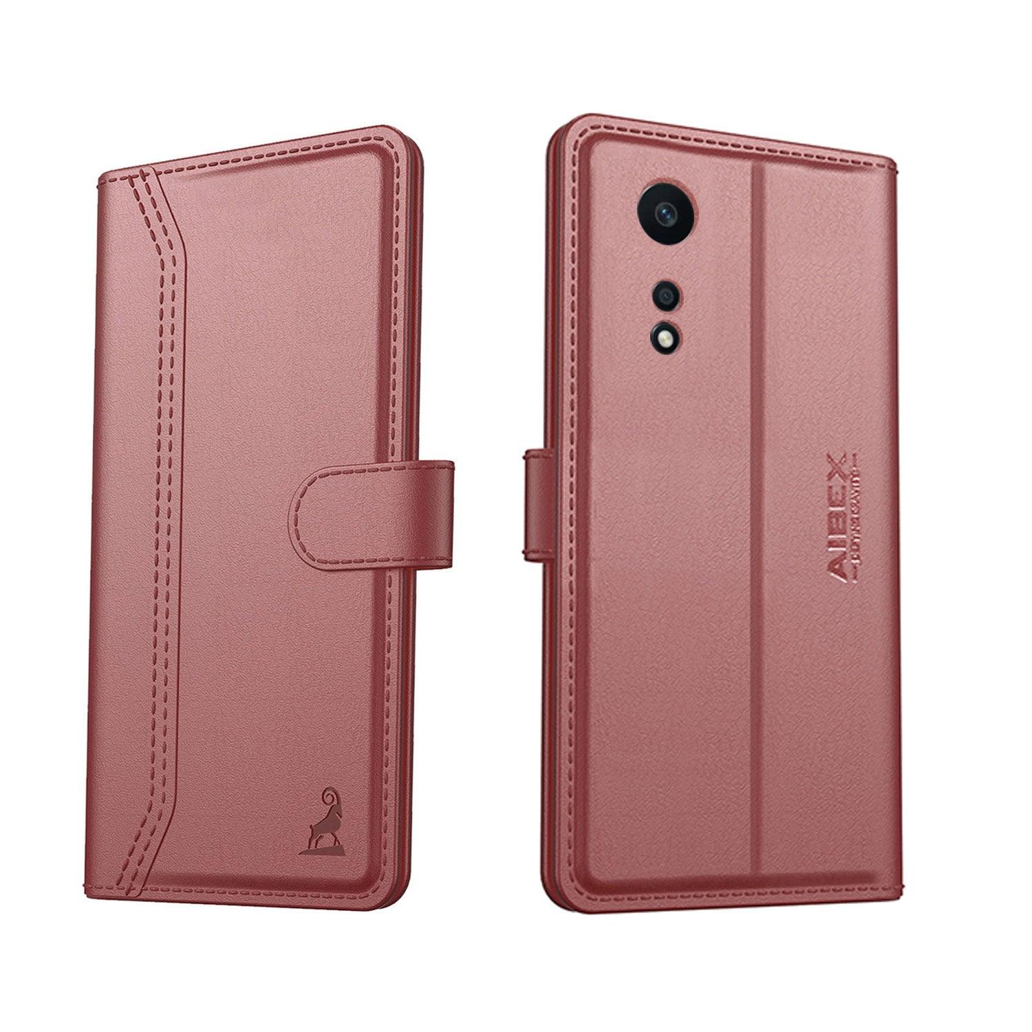 Oppo A58 4G Aibex PU Leather Flip Cover Foldable Stand & Pocket Magnetic Closure - Aibex