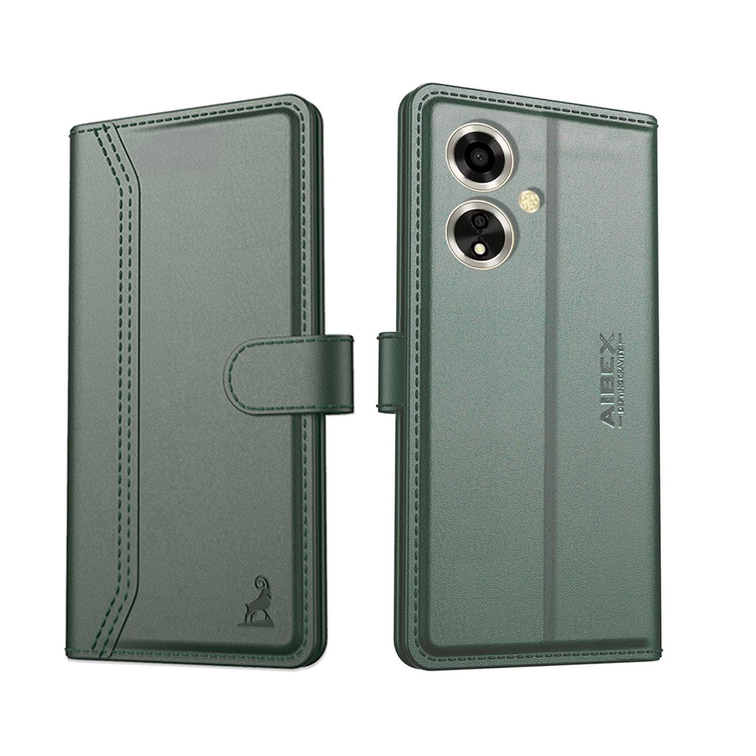 Oppo A59 5G Aibex PU Leather Flip Cover Foldable Stand & Pocket Magnetic Closure - Aibex
