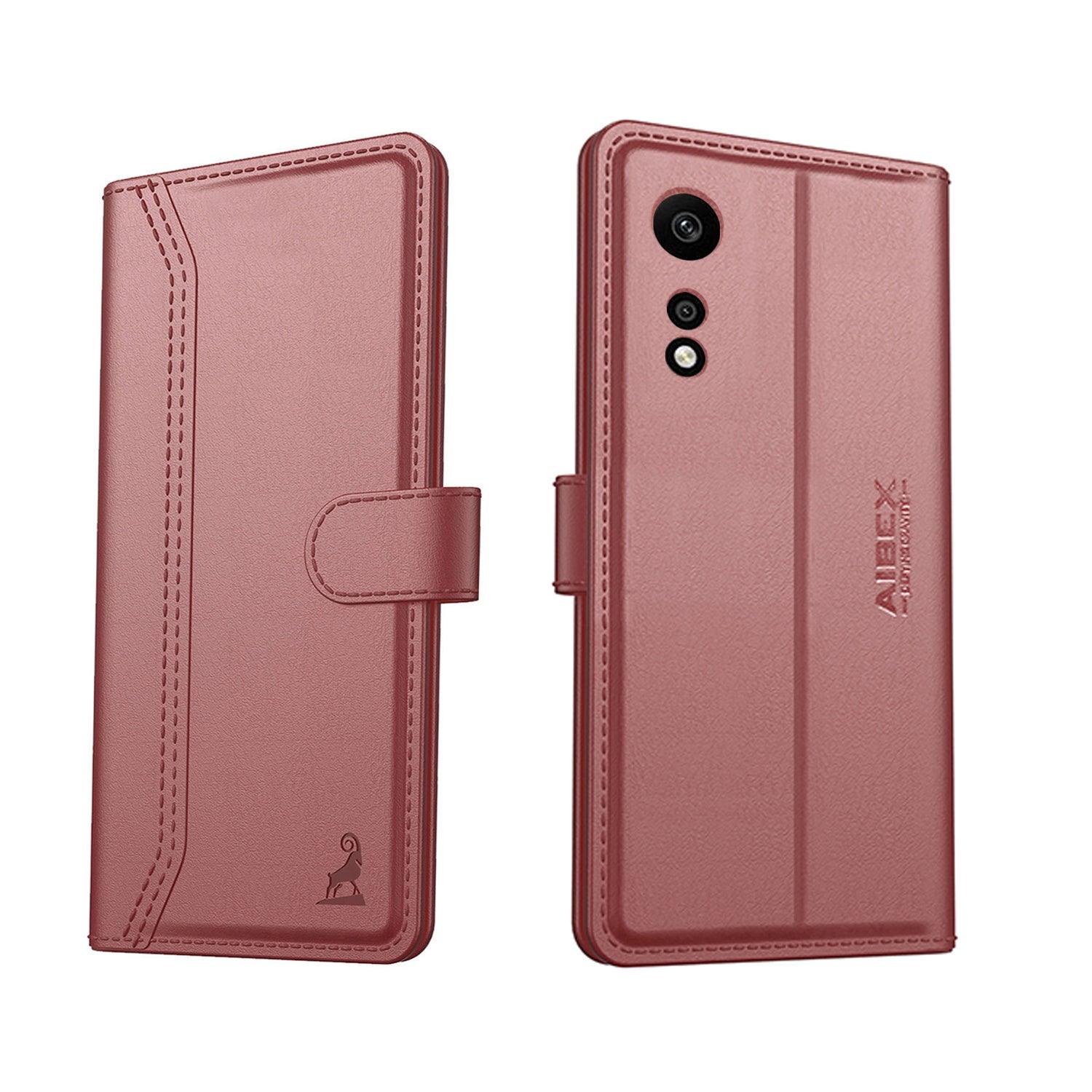 Oppo A78 4G Aibex PU Leather Flip Cover Foldable Stand & Pocket Magnetic Closure - Aibex