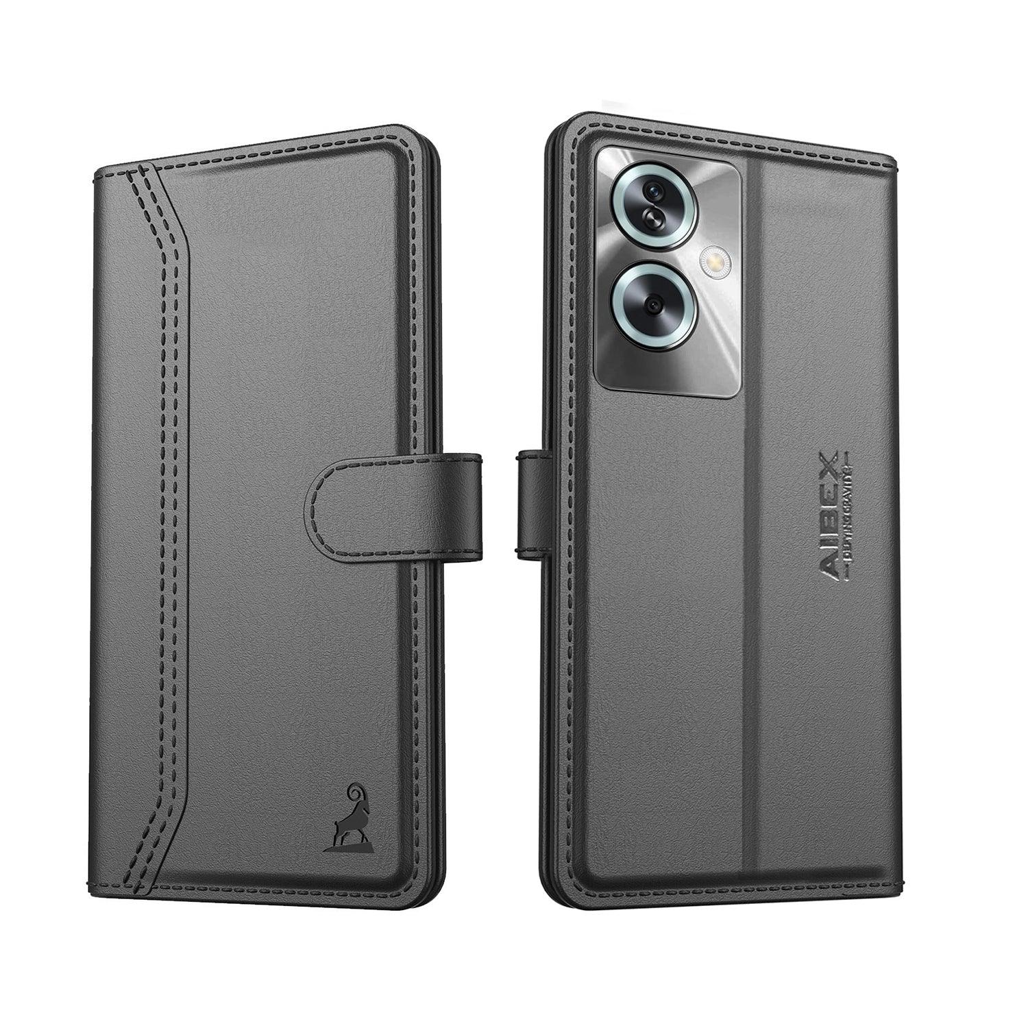 Oppo A79 5G Aibex PU Leather Flip Cover Foldable Stand & Pocket Magnetic Closure - Aibex