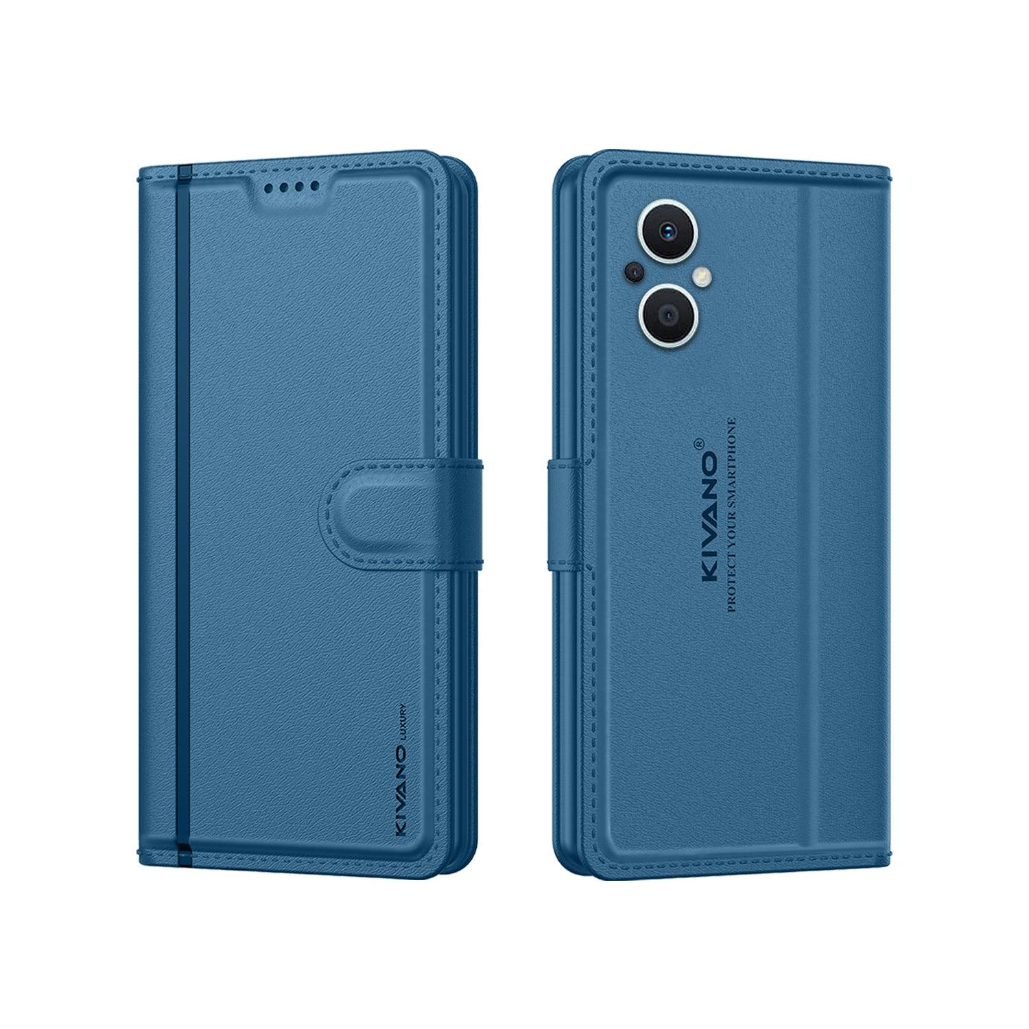Leather Wallet Case for Oppo F21 Pro 5G / Oppo F21s Pro 5G ?Stylish Flip Folio Cover with Card Holder, Stand -KIVANO LUXE - Aibex