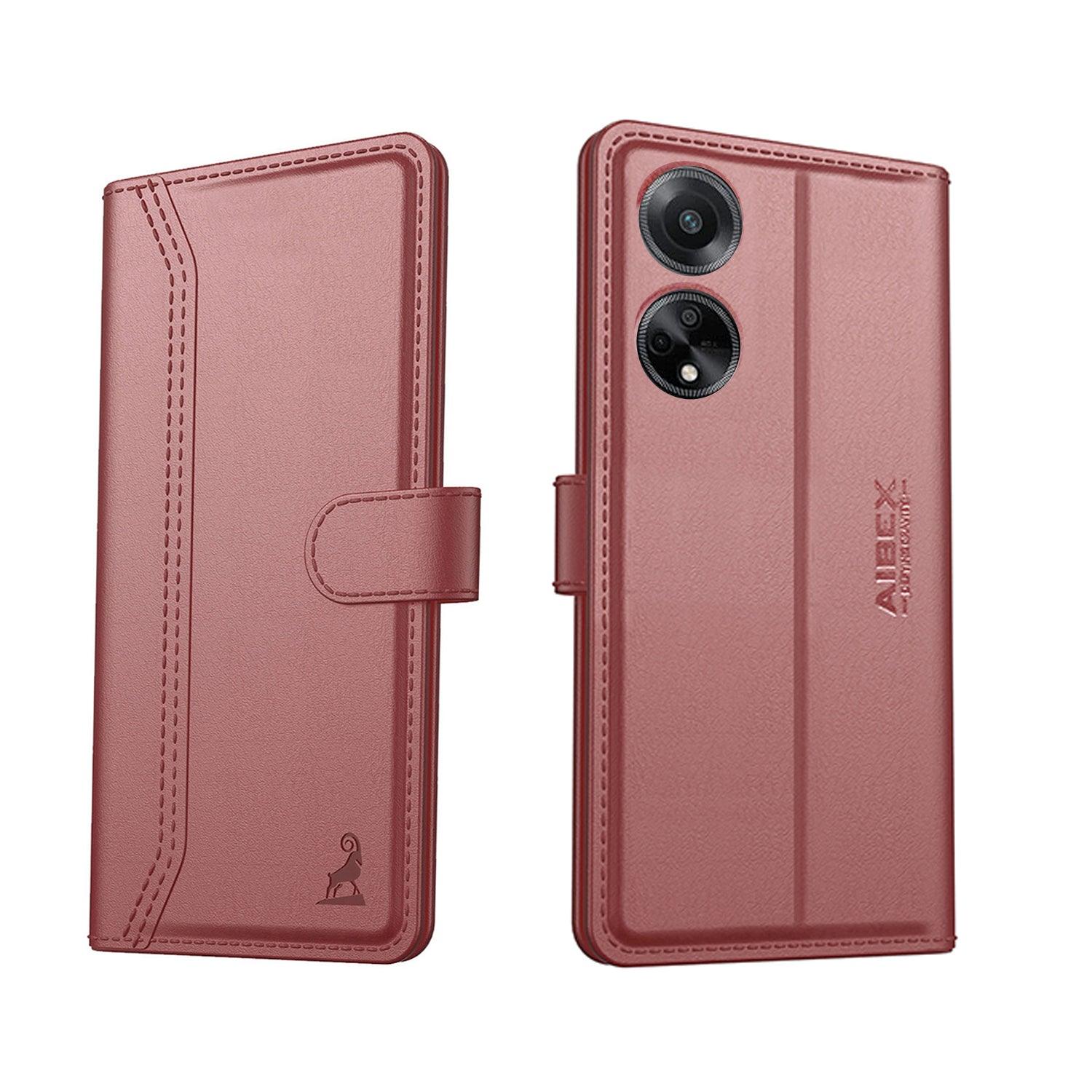 Oppo F23 5G Aibex PU Leather Flip Cover Foldable Stand & Pocket Magnetic Closure - Aibex