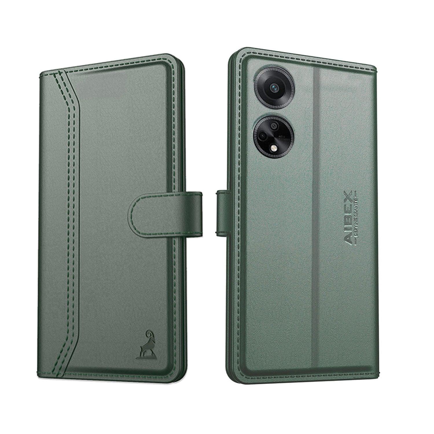 Oppo F23 5G Aibex PU Leather Flip Cover Foldable Stand & Pocket Magnetic Closure - Aibex