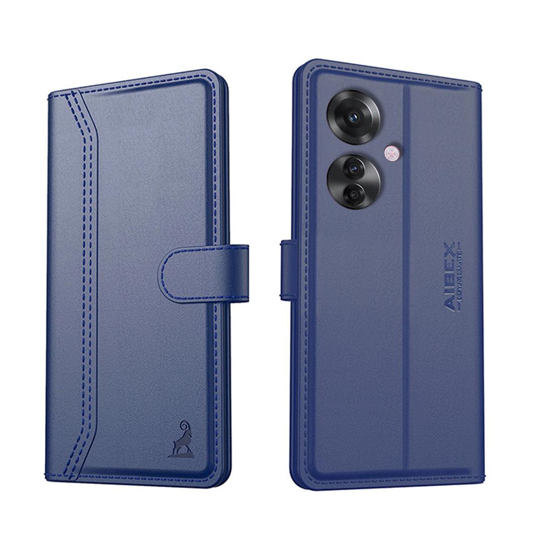 Oppo F25 Pro 5G Aibex PU Leather Flip Cover Foldable Stand & Pocket Magnetic Closure - Aibex