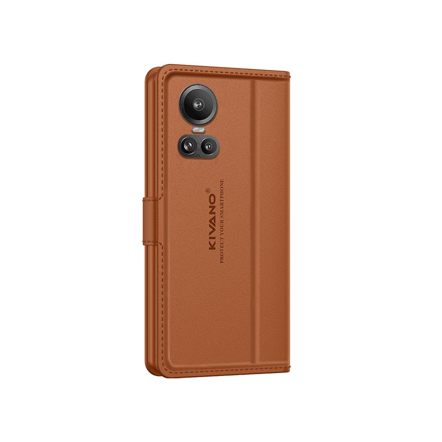 Leather Wallet Case for Oppo Reno 10 Pro 5G / Oppo Reno 10 5G ?Stylish Flip Folio Cover with Card Holder, Stand -KIVANO LUXE - Aibex