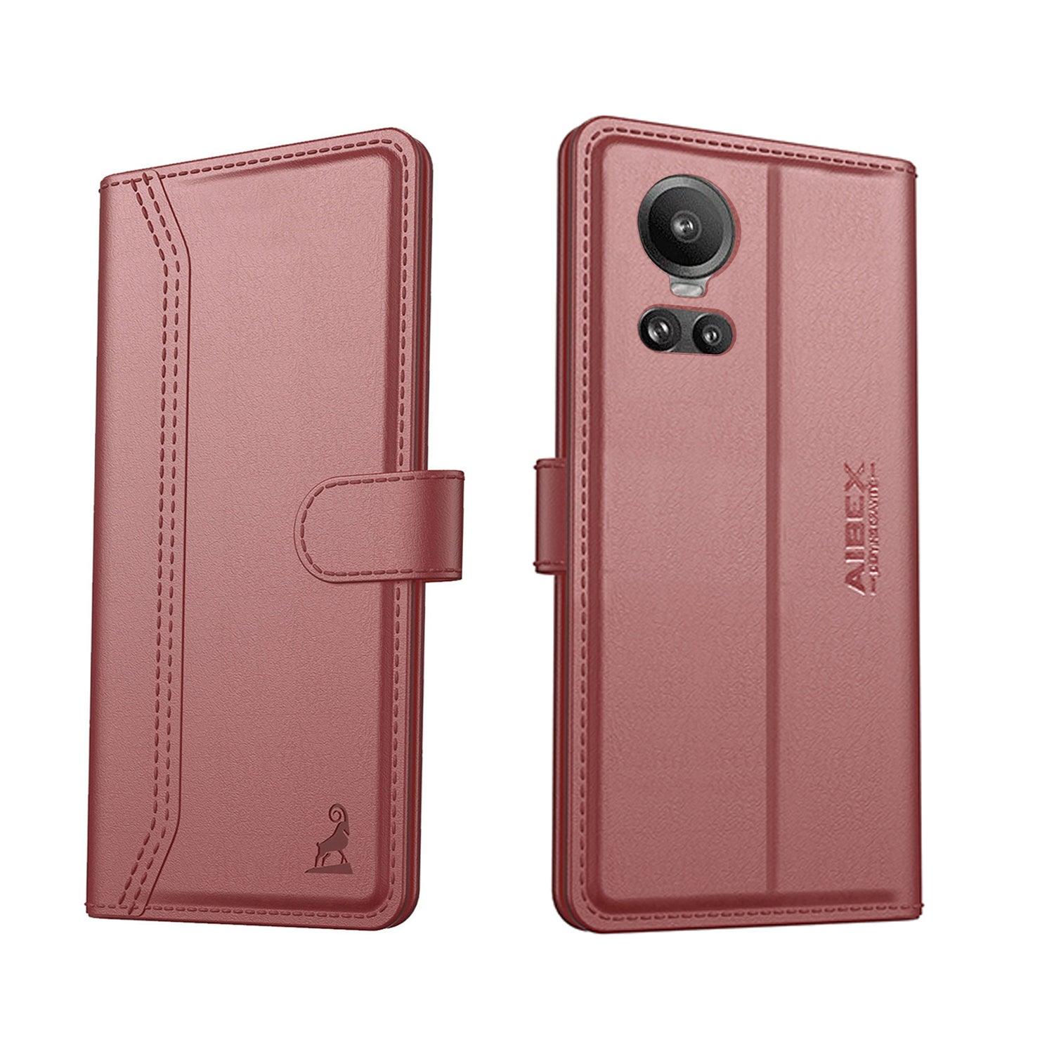 Oppo Reno 10 Pro 5G / Oppo Reno 10 5G Aibex PU Leather Flip Cover Foldable Stand & Pocket Magnetic Closure - Aibex