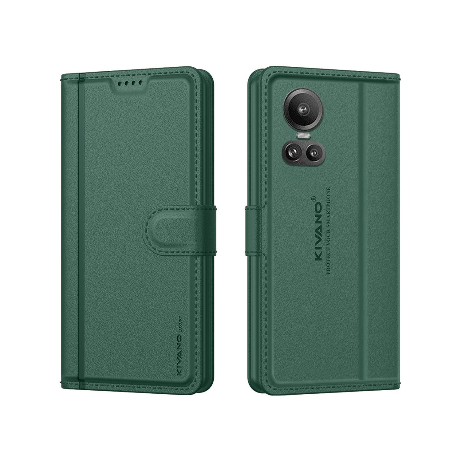 Leather Wallet Case for Oppo Reno 10 Pro 5G / Oppo Reno 10 5G ?Stylish Flip Folio Cover with Card Holder, Stand -KIVANO LUXE - Aibex