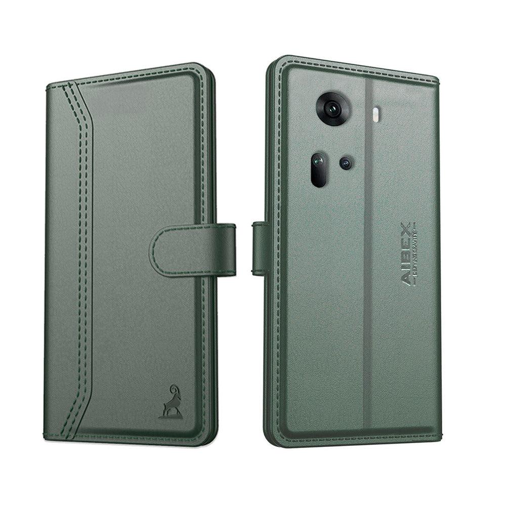 Oppo Reno 11 5G Aibex PU Leather Flip Cover Foldable Stand & Pocket Magnetic Closure - Aibex