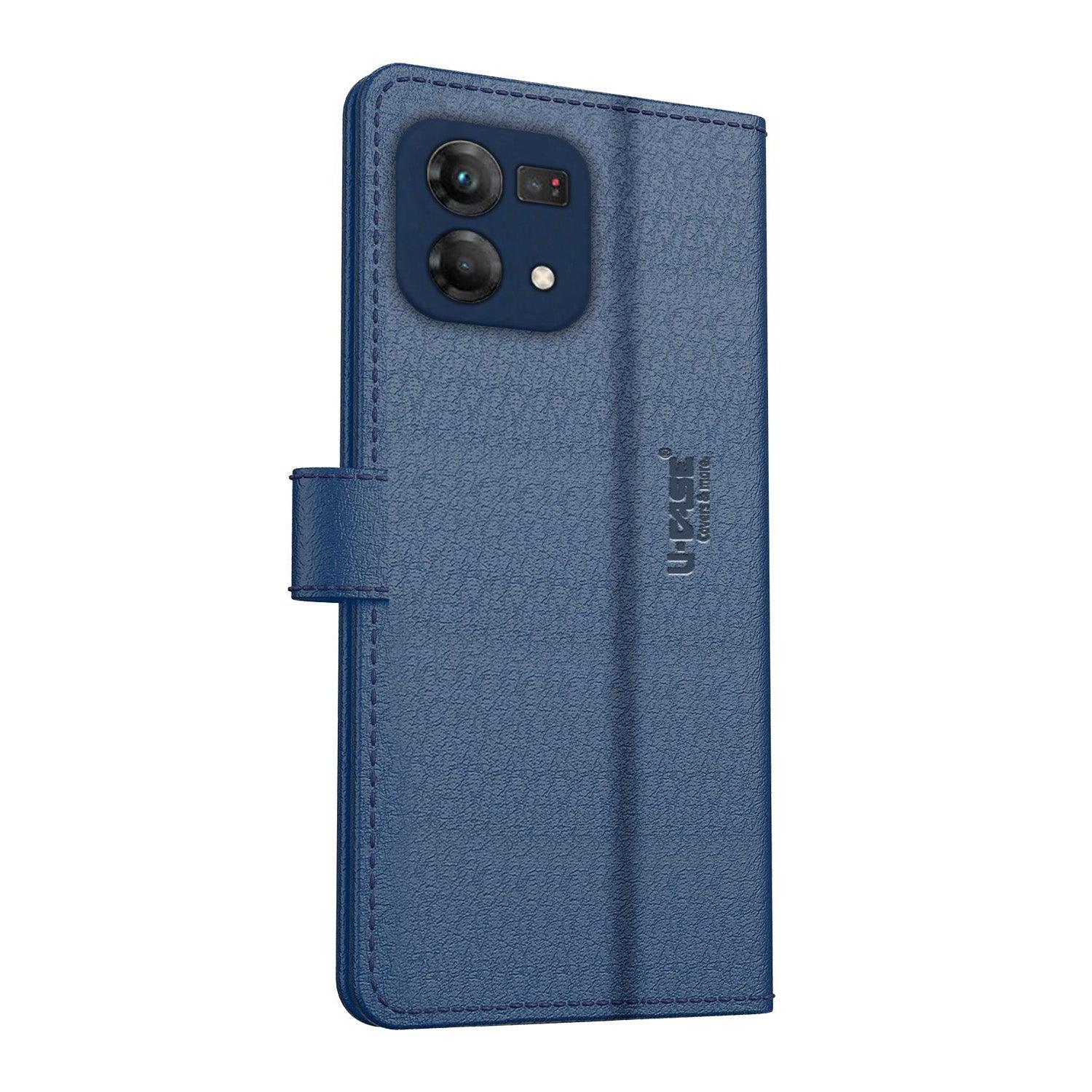 U-CASE Flip Cover for Oppo F21 Pro/F21S Pro Vegan Foldable Stand & Pocket Magnetic Closure - Aibex