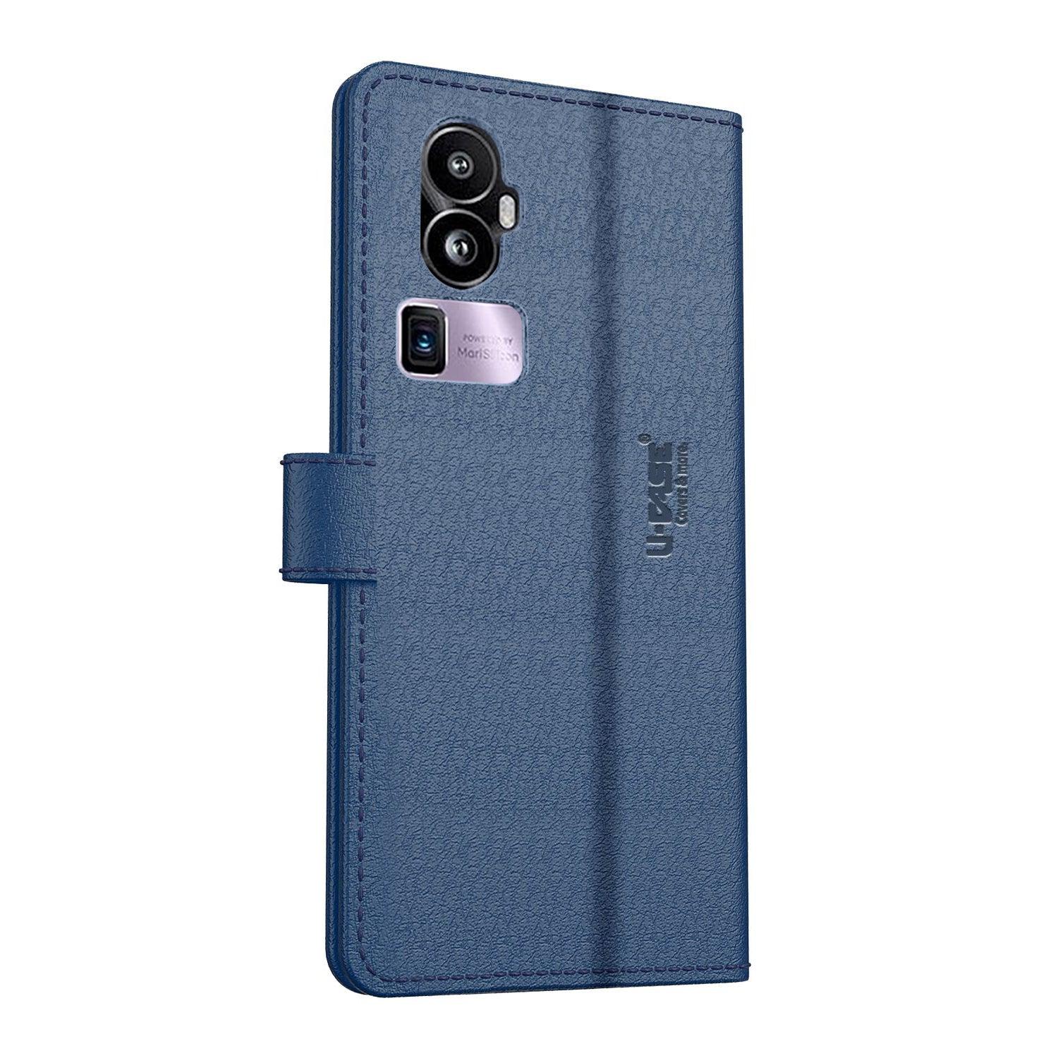 U-CASE Flip Cover for Oppo Reno 10 Pro Plus 5G Vegan Foldable Stand & Pocket Magnetic Closure - Aibex