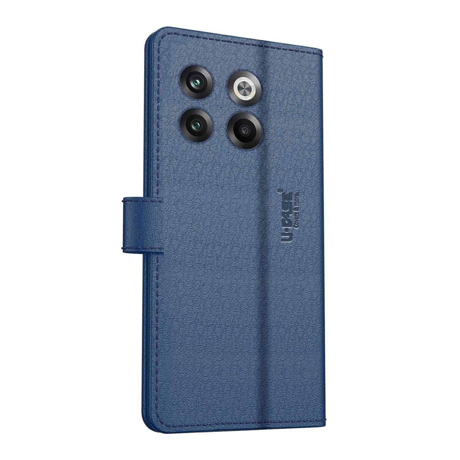 U-CASE Flip Cover for OnePlus 10T 5G Vegan Foldable Stand & Pocket Magnetic Closure - Aibex