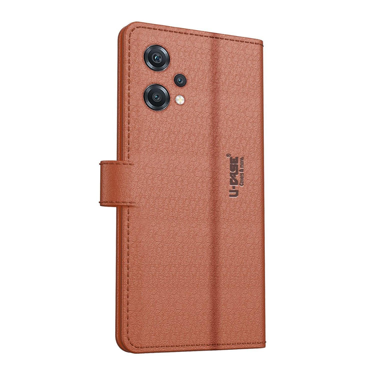 U-CASE Flip Cover for OnePlus Nord CE 2 Lite 5G Vegan Foldable Stand & Pocket Magnetic Closure - Aibex