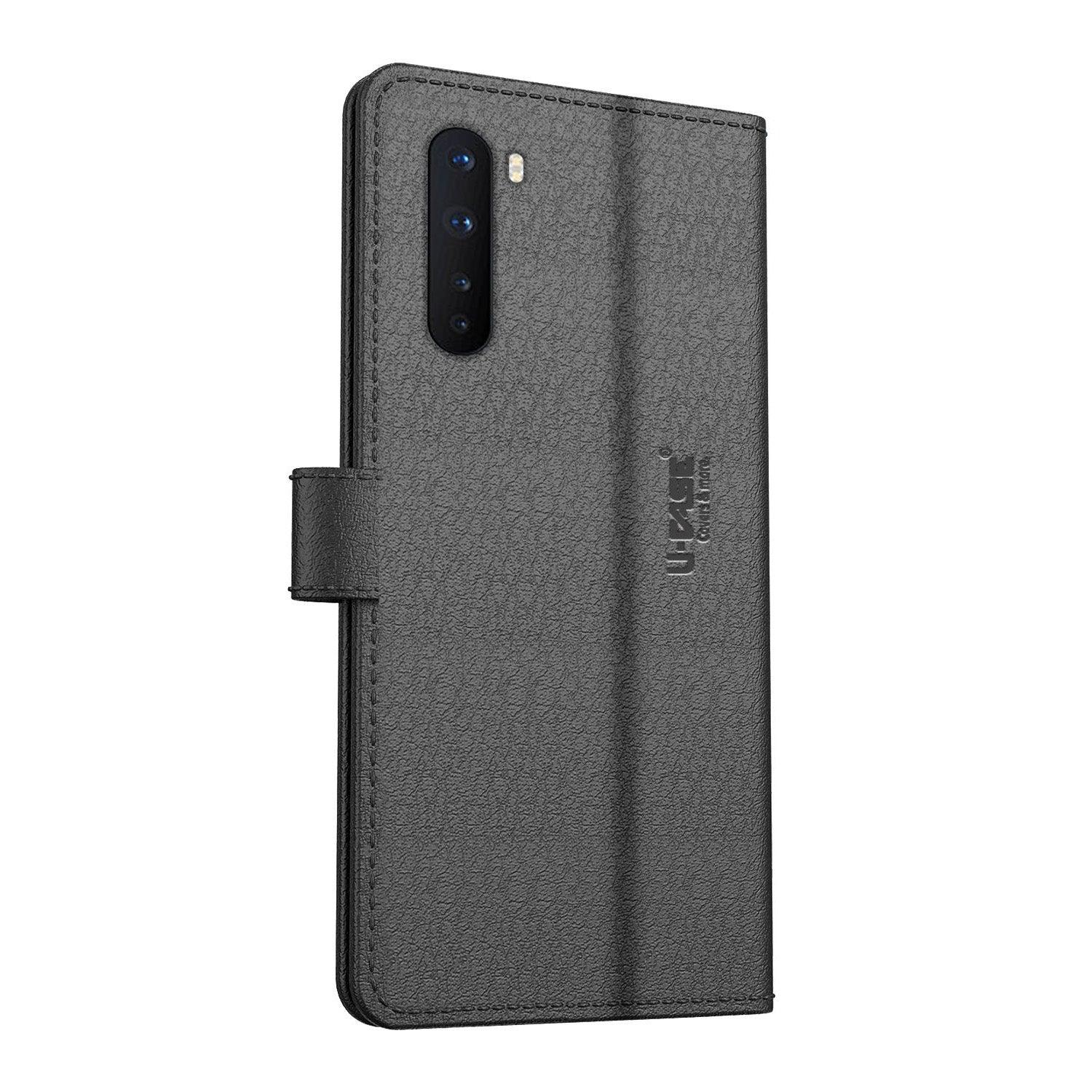 U-CASE Flip Cover for OnePlus Nord Vegan Foldable Stand & Pocket Magnetic Closure - Aibex