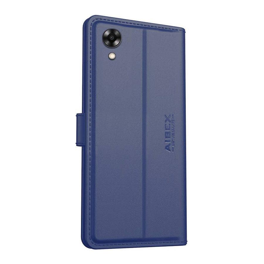 Oppo A17k Aibex PU Leather Flip Cover Foldable Stand & Pocket Magnetic Closure - Aibex