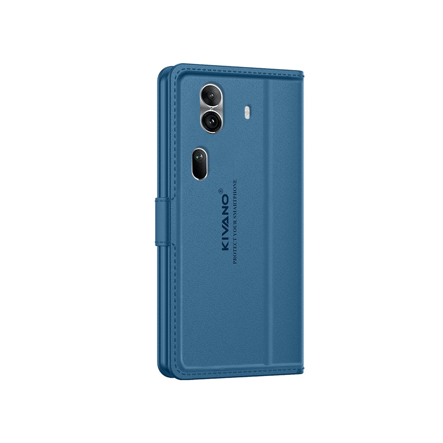 Leather Wallet Case for Oppo Reno 11 Pro 5G ?Stylish Flip Folio Cover with Card Holder, Stand, and RFID Protection -KIVANO LUXE - Aibex