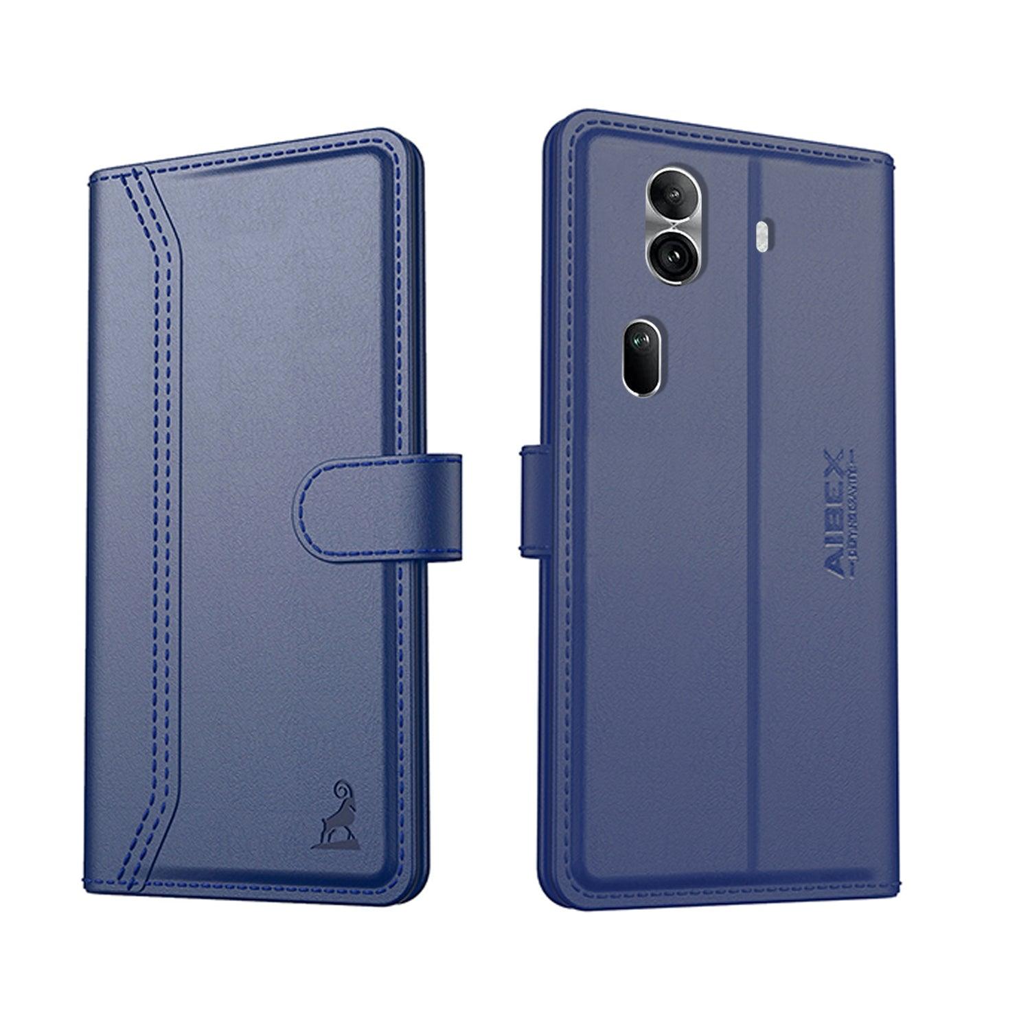 Oppo Reno 11 Pro 5G Aibex PU Leather Flip Cover Foldable Stand & Pocket Magnetic Closure - Aibex