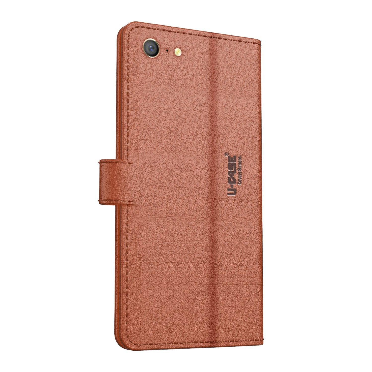 U-CASE Flip Cover for Oppo A71 Vegan Foldable Stand & Pocket Magnetic Closure - Aibex