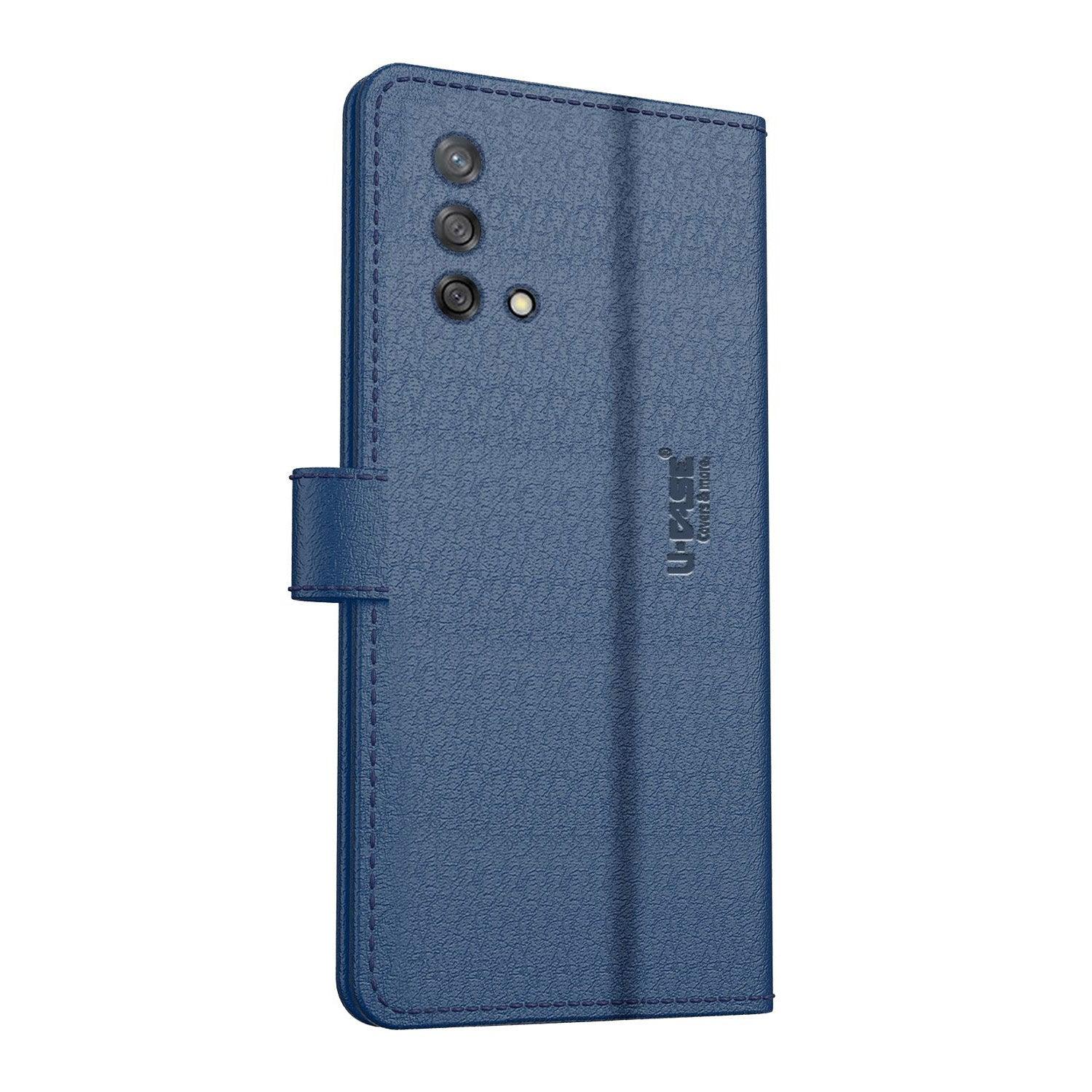 U-CASE Flip Cover for Oppo F19 / Oppo F19s Vegan Foldable Stand & Pocket Magnetic Closure - Aibex