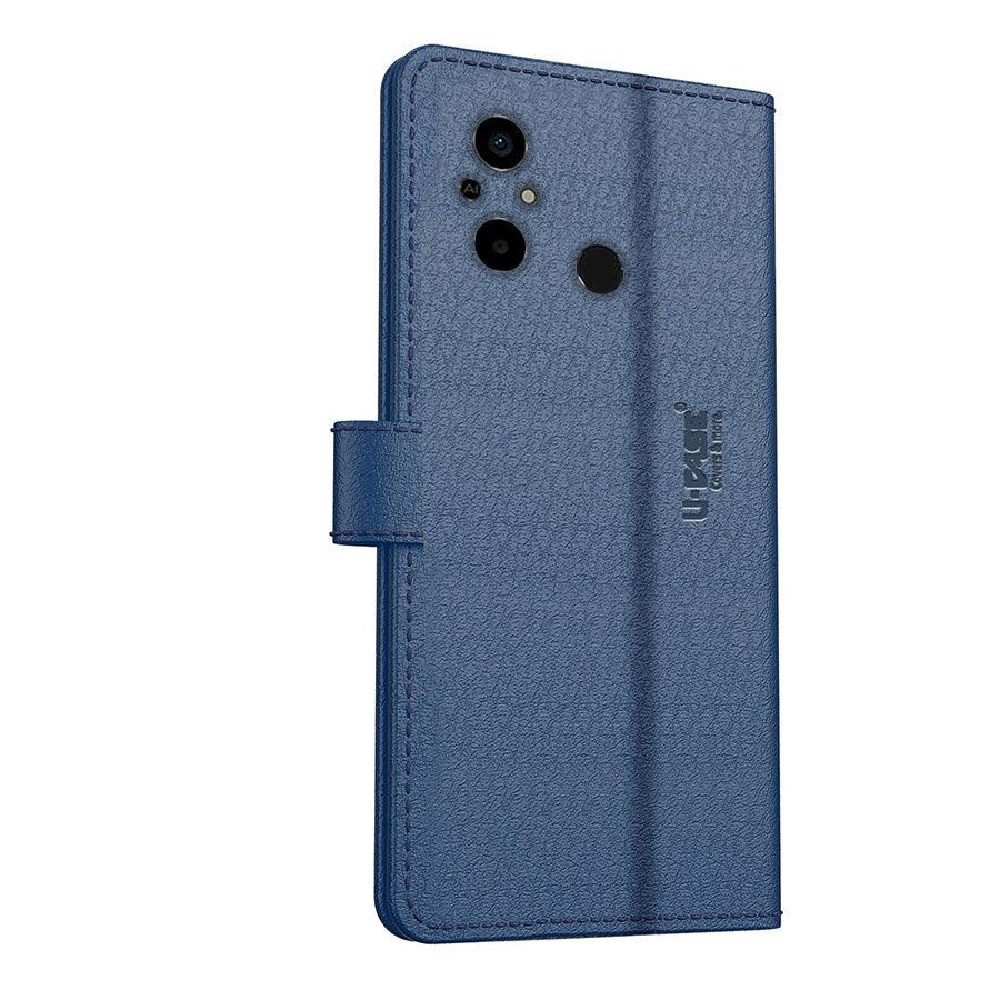 U-CASE Flip Cover for Xiaomi Poco C55/ Redmi 12C Vegan Foldable Stand & Pocket Magnetic Closure - Aibex