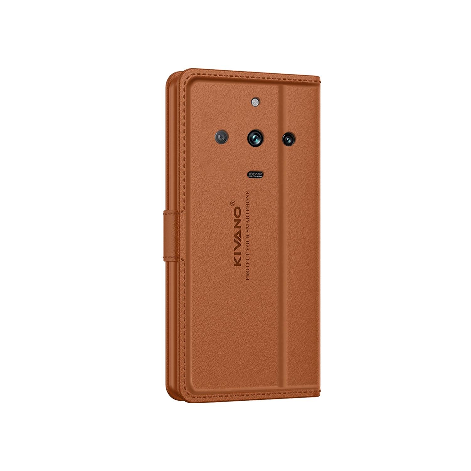 Leather Wallet Case for Realme 11 Pro 5G / Realme Narzo 60 Pro 5G / Realme 11 Pro Plus 5G ?Stylish Flip Folio Cover with Card Holder, Stand -KIVANO LUXE - Aibex