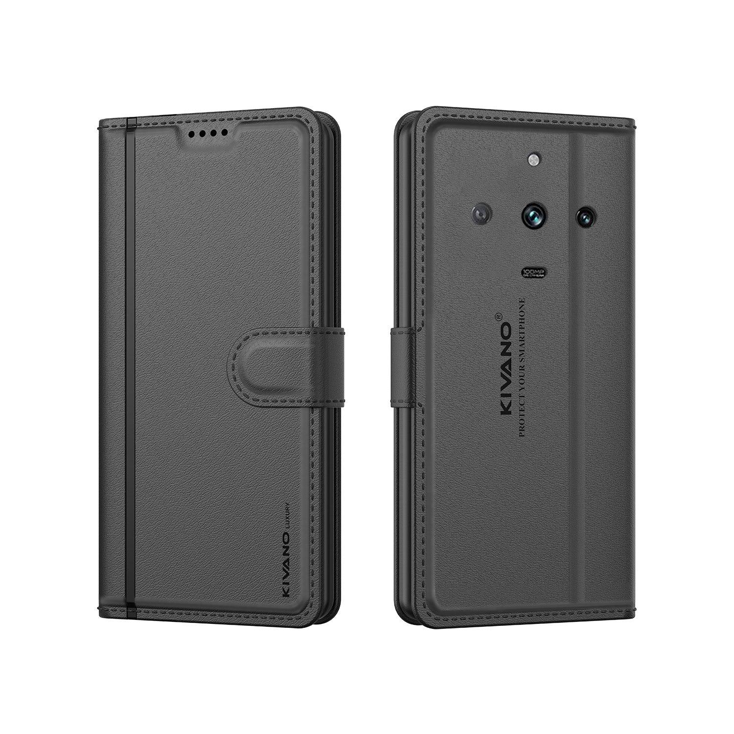 Leather Wallet Case for Realme 11 Pro 5G / Realme Narzo 60 Pro 5G / Realme 11 Pro Plus 5G ?Stylish Flip Folio Cover with Card Holder, Stand -KIVANO LUXE - Aibex