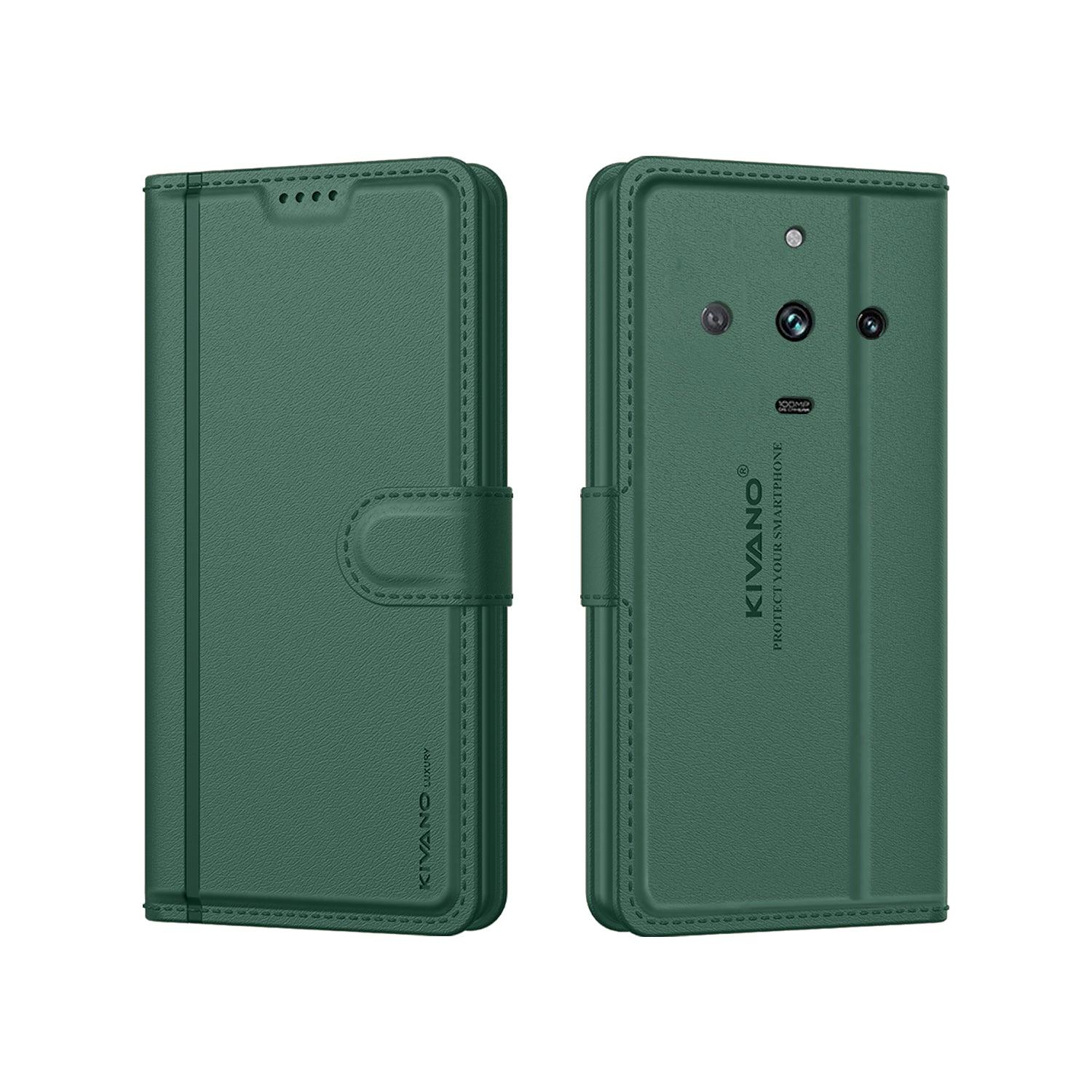 Leather Wallet Case for Realme 11 Pro 5G / Realme Narzo 60 Pro 5G / Realme 11 Pro Plus 5G ?Stylish Flip Folio Cover with Card Holder, Stand -KIVANO LUXE - Aibex