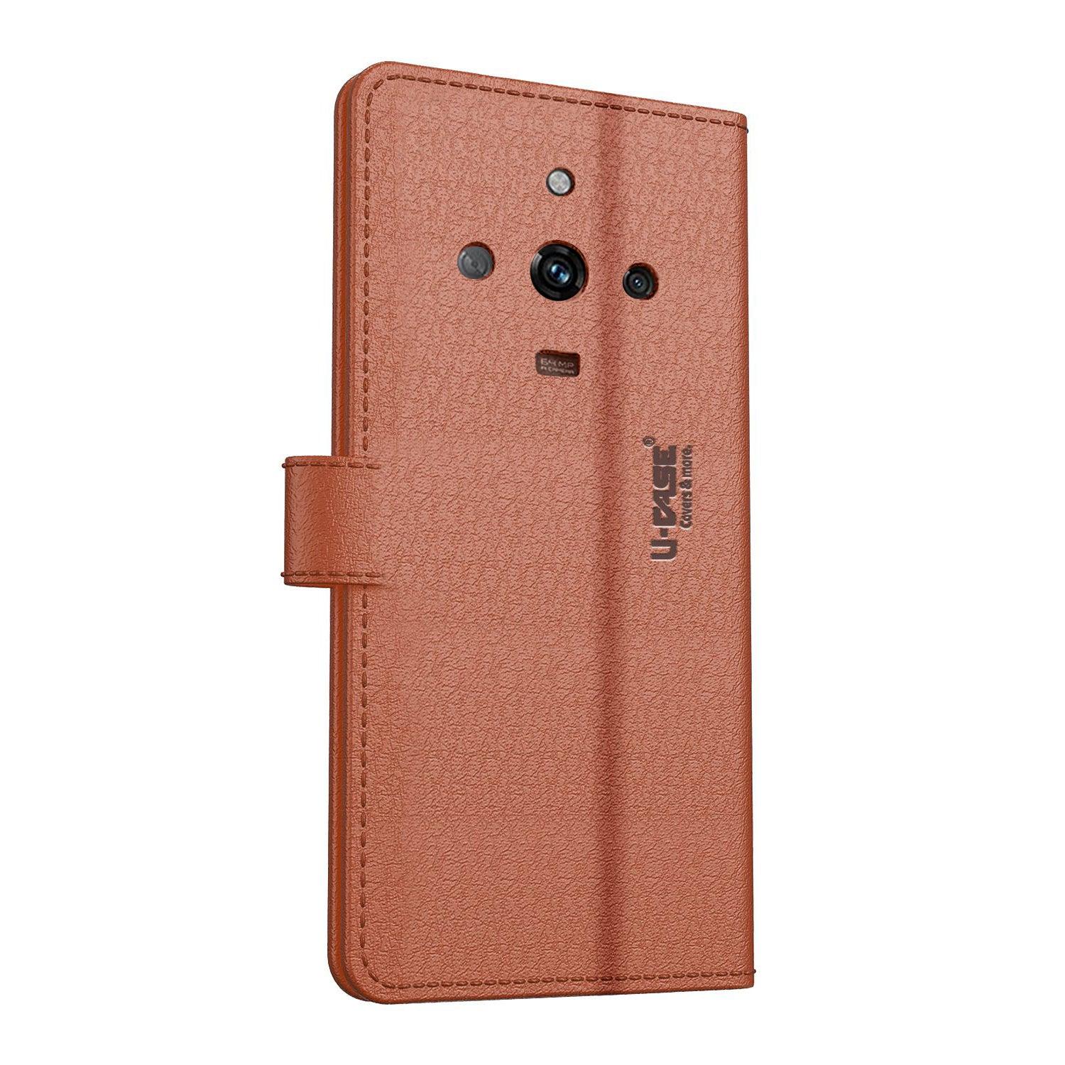 U-CASE Flip Cover for Realme Narzo 60 5G Vegan Foldable Stand & Pocket Magnetic Closure - Aibex