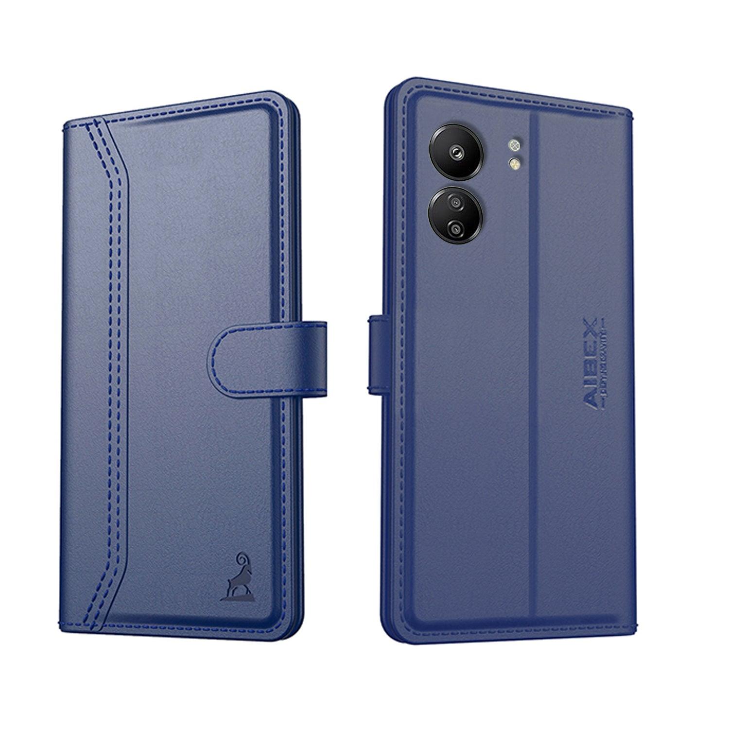 Xiaomi Redmi 13C / Poco C65 Aibex PU Leather Flip Cover Foldable Stand & Pocket Magnetic Closure - Aibex