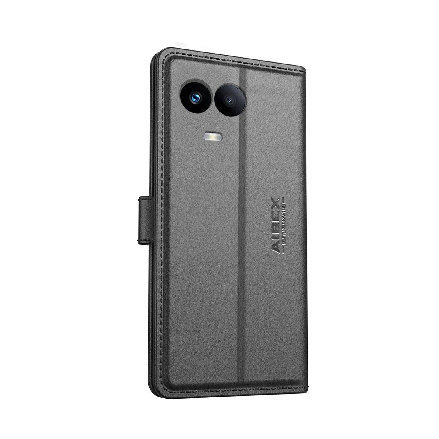 Realme C67 5G / Realme 60x 5G / Realme 11 5G / Realme 11X 5G Aibex PU Leather Flip Cover Foldable Stand - Aibex