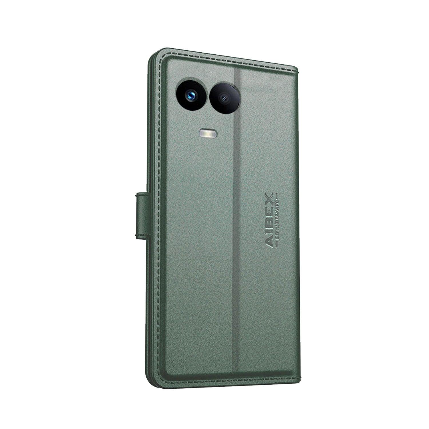 Realme C67 5G / Realme 60x 5G / Realme 11 5G / Realme 11X 5G Aibex PU Leather Flip Cover Foldable Stand - Aibex