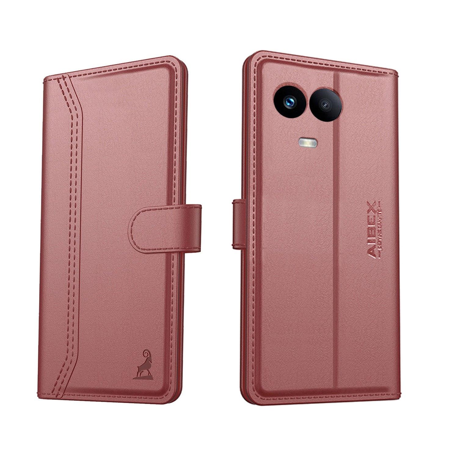 Realme C67 5G / Realme 60x 5G / Realme 11 5G / Realme 11X 5G Aibex PU Leather Flip Cover Foldable Stand - Aibex