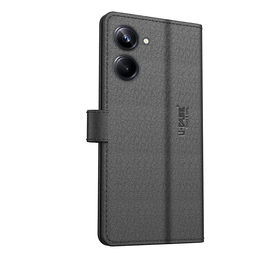 U-CASE Flip Cover for Realme 10 Pro 5G Vegan Foldable Stand & Pocket Magnetic Closure - Aibex