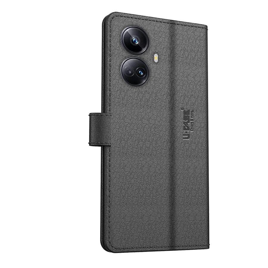 U-CASE Flip Cover for Realme 10 Pro Plus 5G Vegan Foldable Stand & Pocket Magnetic Closure - Aibex