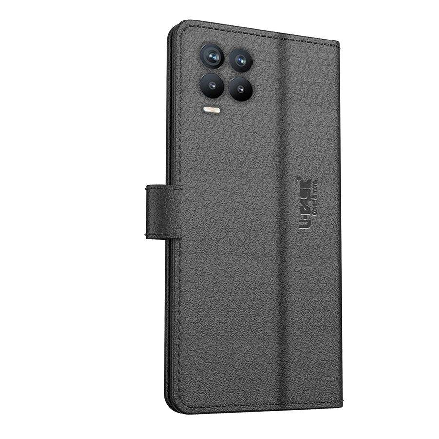 U-CASE Flip Cover for Realme 8 Vegan Foldable Stand & Pocket Magnetic Closure - Aibex