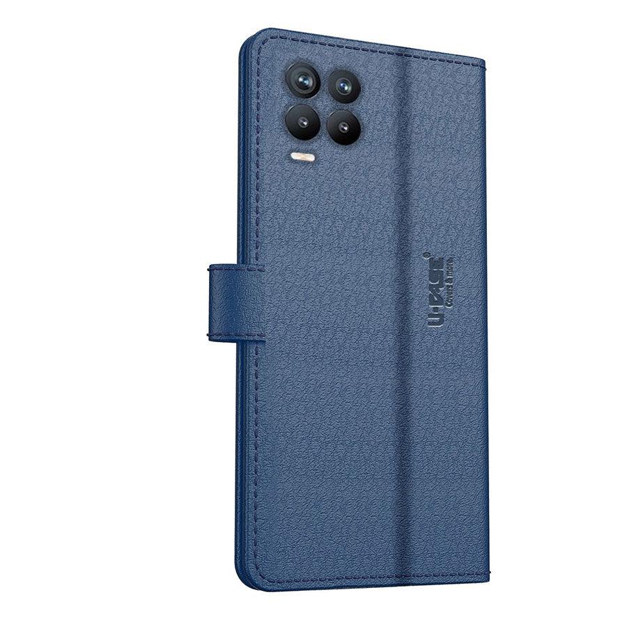 U-CASE Flip Cover for Realme 8 Vegan Foldable Stand & Pocket Magnetic Closure - Aibex