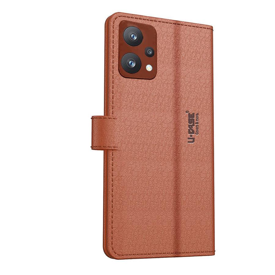 U-CASE Flip Cover for Realme 9 Pro Plus 5G/ Realme 9 Vegan Foldable Stand & Pocket Magnetic Closure - Aibex
