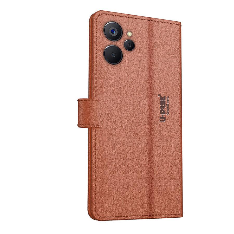 U-CASE Flip Cover for Realme 9i 5G Vegan Foldable Stand & Pocket Magnetic Closure - Aibex