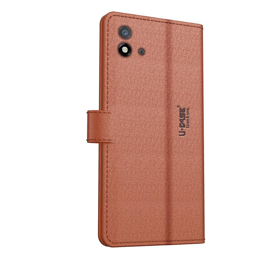 U-CASE Flip Cover for Realme C11 (2021) Vegan Foldable Stand & Pocket Magnetic Closure - Aibex