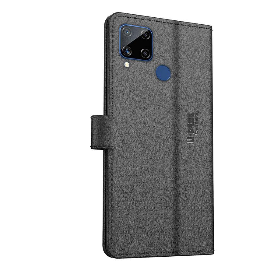 U-CASE Flip Cover for Realme C15 Vegan Foldable Stand & Pocket Magnetic Closure - Aibex
