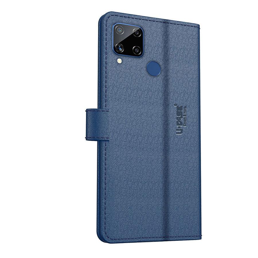 U-CASE Flip Cover for Realme C15 Vegan Foldable Stand & Pocket Magnetic Closure - Aibex