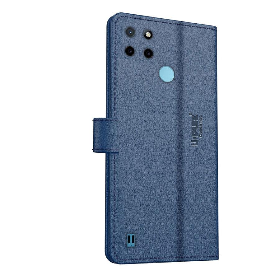 U-CASE Flip Cover for Realme C21Y/ C25Y Vegan Foldable Stand & Pocket Magnetic Closure - Aibex