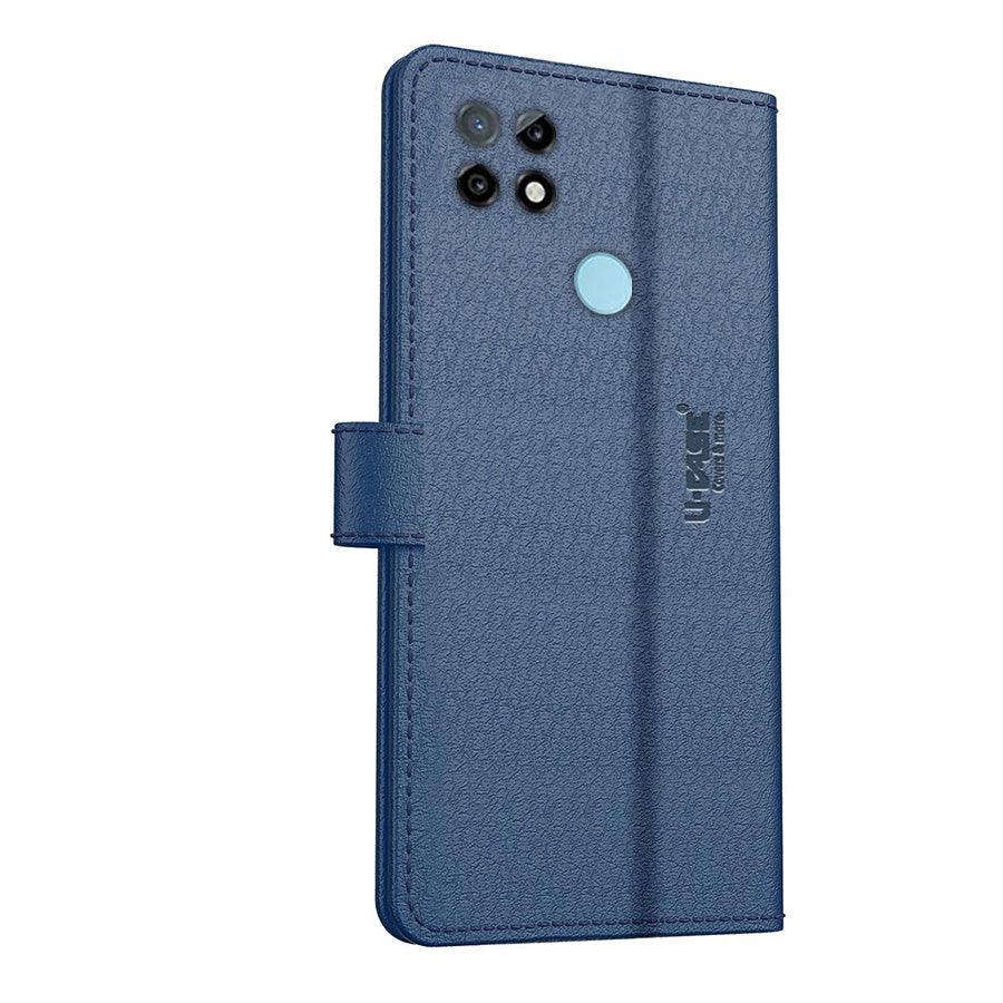 U-CASE Flip Cover for Realme C21 Vegan Foldable Stand & Pocket Magnetic Closure - Aibex