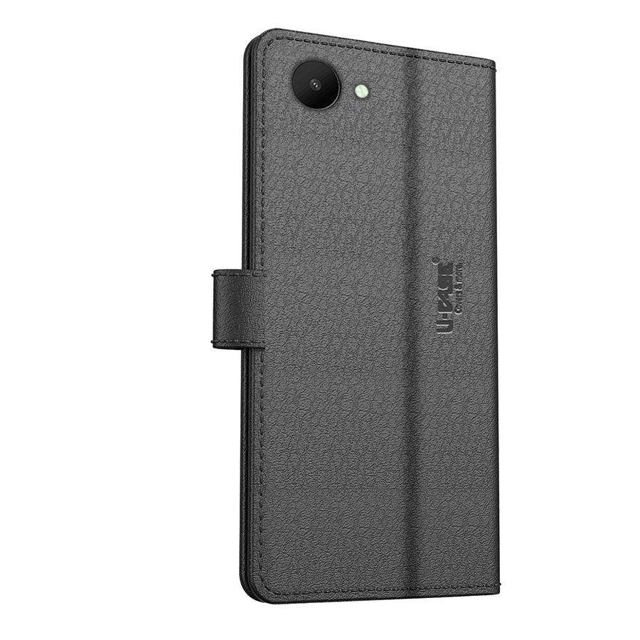 U-CASE Flip Cover for Realme C30 Vegan Foldable Stand & Pocket Magnetic Closure - Aibex