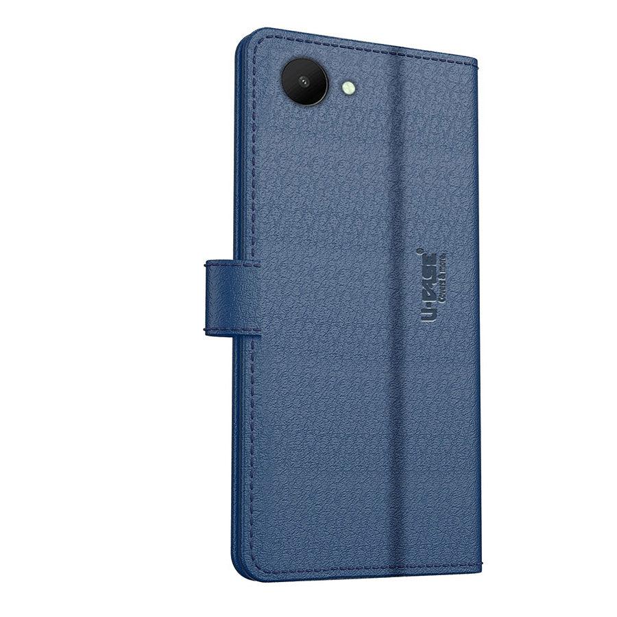 U-CASE Flip Cover for Realme C30 Vegan Foldable Stand & Pocket Magnetic Closure - Aibex