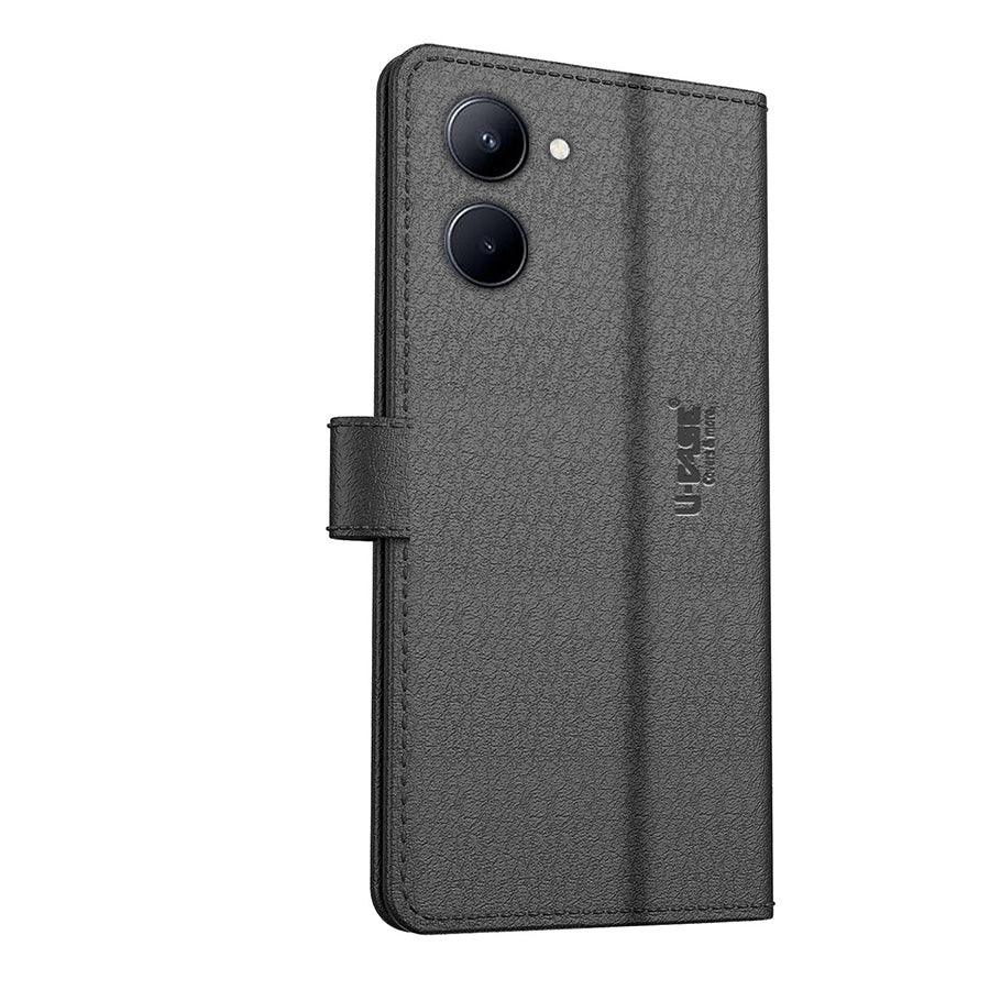 U-CASE Flip Cover for Realme C33 Vegan Foldable Stand & Pocket Magnetic Closure - Aibex